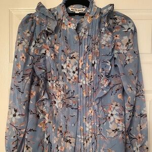 WALTER BAKER Blue Floral Blouse